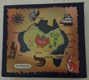 Australian Souvenir Collection Coasters Set of 6 in Box - Picture 1 of 2