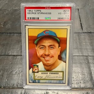 1952 Topps George Stirnweiss #217 *Indians* PSA 4.5 VG-EX+
