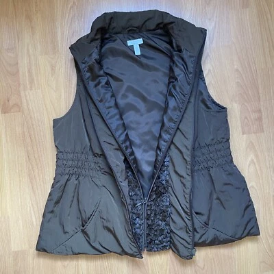 Charter Club Reflective Synched Waist Double Full Zip Up Vest Women’s XL - Image 1 of 4