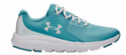 new UNDER ARMOUR girl's OUTHUSTLE PRINT running shoes 5Y 6Y blue Youth Sneakers