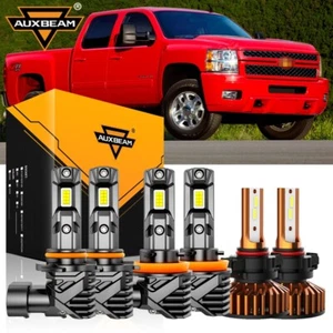 6x AUXBEAM LED Headlights Conversion Kit for Chevrolet Silverado 1500 2007-2015 - Picture 1 of 10