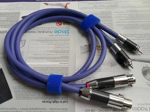 1 par de enchufes de cable de audio OCC cobre XLR hembra a RCA carbono  - Imagen 1 de 5