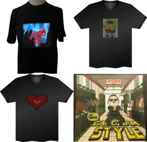 Light Up Sound aktiviert blinkendes LED Panel T-Shirt Halloween Kleid Disco Party - Bild 1 von 11