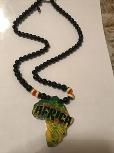 HOT TRENDY AFRICAN Necklace - Long Black Beads Necklace - Picture 1 of 3