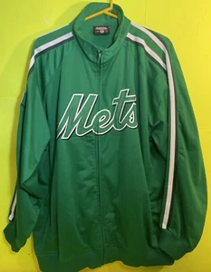 STITCHES atlethic Gear Newyork Mets Green Zip Up Jacket For Men Size XL - Picture 1 of 3