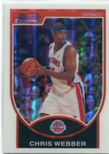 2007-08 Bowman Chrome - CHRIS WEBBER - Refractor #84 - DETROIT PISTONS #d/299