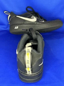 Nike Air Force 1 Low Utility Black White Size 4 Youth - Picture 1 of 3