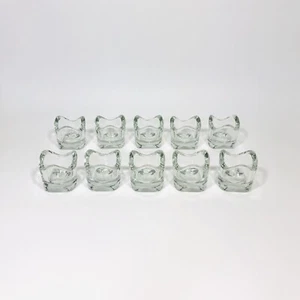 10 IKEA Glass Wavy VASNAS Stackable Tea Light Candle Holders Wedding Table Decor - Picture 1 of 4