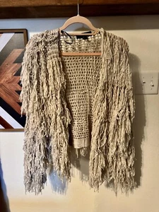 Women’s Size L Boho Western Fringe Sweater Vintage Festival Style - Picture 1 of 6