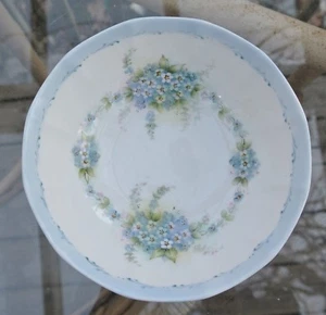 Vintage Hutschenreuther Germany Hand Painted with Blue Flowers Small Soup Bowl - Picture 1 of 4
