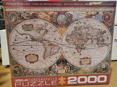 Eurographics Puzzle Antique World Map 2000 Pcs *New* Sealed - Image 1 of 3