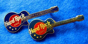 GUITARRA REYKJAVIK *AZUL SIN ESMALTE FC PARRY GIBSON LP LOGOTIPO ROJO Hard Rock Café PIN - Imagen 1 de 1