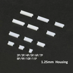 Female Housing Pitch 1.25mm Connector 125V 1A 2P/3P/4P/5P/6P/7P/8P/9P/10P/11P - Picture 1 of 5