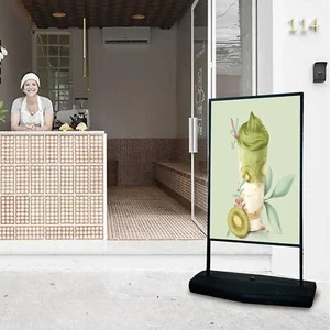 Floor Stand Sign Holder 23⅔"x35½" Indoor and Outdoor Sidewalk Refillable Water - Picture 1 of 10