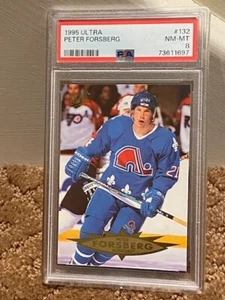 1995 Ultra Peter Forsberg #132 PSA 8 Card NEW CASE POP 1 NONE Higher - Picture 1 of 1