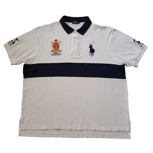 Polo Ralph Lauren Polo Shirt Mens 3XB White Big Pony #3 Summer Classic Crest - Picture 1 of 18