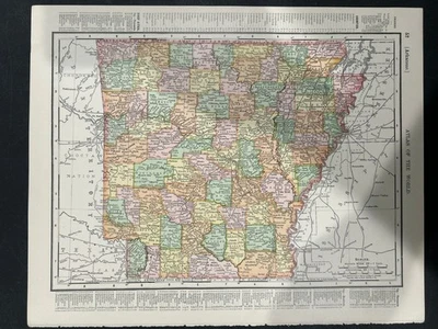 Rand-McNally Imperial Atlas of the World - 1903 Map of Arkansas & Kansas City - Image 1 of 4