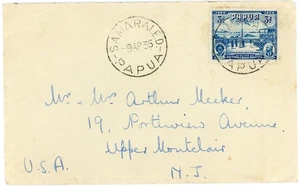 Papua SG#148(single frank)-SAMARAI.E.D. PAPUA-9/AP/35-TO USA-SCARCE-minor wear/t - Picture 1 of 3