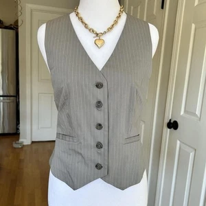 Vintage gap gray and white pinstripe vest - Picture 1 of 5