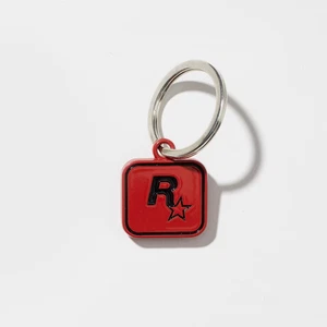 Red Dead Redemption II Black on Red Rockstar Games Logo Keychain - Picture 1 of 5
