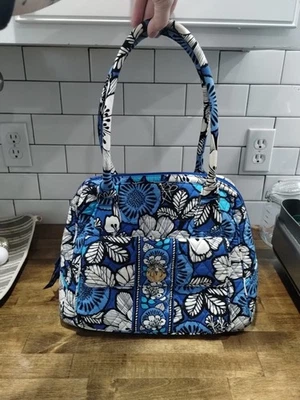 VERA BRADLEY GLENNA SATCHEL BLUE BAYOU BAG SHOULDER QUILTED 12X15 RETIRED - Image 1 of 4