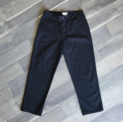 I Love Ugly Pants XL Black Relaxed Leg 100% Cotton Casual Minimalist Chino 30" - Image 1 of 4