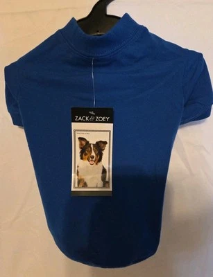 Zack and Zoey: базовая футболка для маленьких пород собак - морской синий - размер S/M - Изображение 1 из 3
