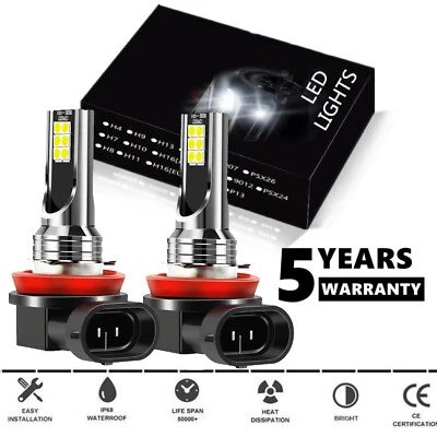 KIT de bombilla antiniebla LED H11 blanco súper brillante 6500K para Hyundai Tucson 2019-2021 Foto 1 de 4