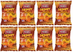 907955 8 x 184g BAG HERR'S HERRS HONEY CHEESE FLAVOURED CHEESE CURLS CHIPS - Bild 1 von 3