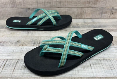 Sandalias para mujer Teva Mush Mandalyn turquesa con tiras y puntera talla 11 Foto 1 de 4