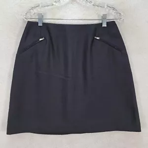 Falda de mujer Walter talla 10 negra elástica clásica carrera línea A de colección cóctel mini - Imagen 1 de 15