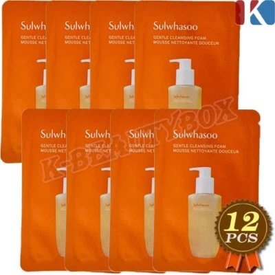Sulwhasoo Gentle Cleansing Foam 4ml x 12pcs Makeup Cleanser Korean Cosmetics - Image 1 of 3