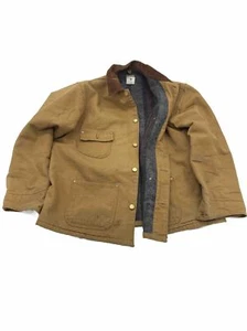 Vintage Carhartt Jacket Mens Blanket Lined Chore Barn Duck Canvas Black C01 BRN - Picture 1 of 6