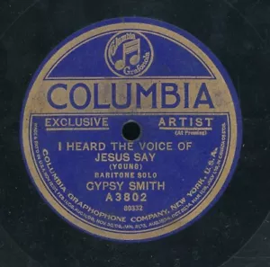 78tk-sacred-COLUMBIA A3802-Gypsy Smith-(I heard the voice of Jesus say/Will your - Imagen 1 de 2