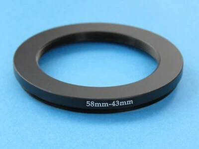 58mm to 43mm Stepping Step Down Ring Camera Lens Filter Adapter Ring 58-43mm - Image 1 of 2