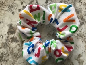 Alphabet teacher gift School ELASTIC Scrunchies stocking stuffer hair cloud vsco - Picture 1 of 2
