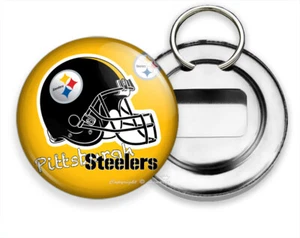 PITTSBURGH STEELERS EQUIPO DE FÚTBOL ABRIDOR DE BOTELLAS CERVEZA LLAVERO LLAVERO IDEA REGALO - Imagen 1 de 1