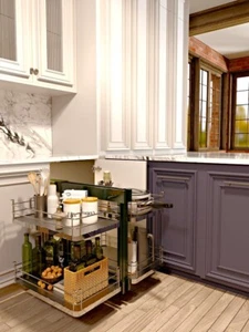Meccanismo Angolo Cucina 4 Cestelli - Mobile ad Angolo 75-100 cm UNIVERSALE MC01 - Afbeelding 1 van 22