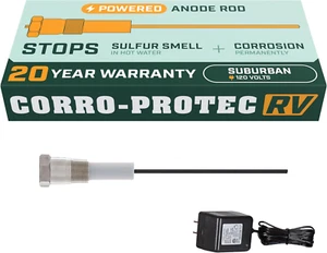 RV Anode Rod for Hot Water Heater, 20-Year Powered Anode, Permanently Stops Corr - Picture 1 of 8