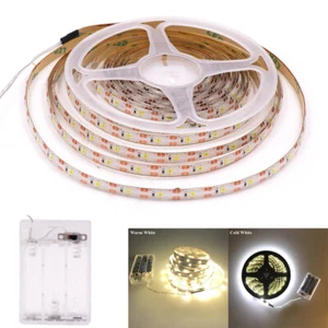 Self Adhesive LED Strip Battery Powered Lights 5V Flexible Tape Lighting Band UK - Picture 1 of 8