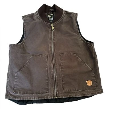 Chaleco marrón de lona Noble Outfitters para hombre talla grande Foto 1 de 4