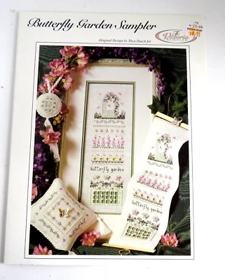 Victoria Sampler Cross Stitch Pattern Butterfly Garden Sampler Pattern Only THEA - Image 1 of 4