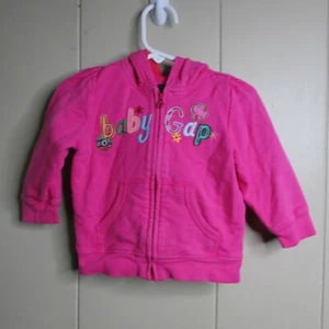 Chaqueta con Capucha Baby Gap 12 18 Meses Rosa Cremallera Completa - Imagen 1 de 12