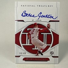JA2893 2022 National Treasures Steve Carlton Legend Auto #/49 Cardinals