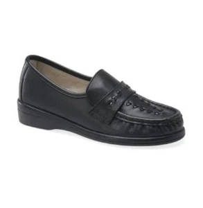 Neu ohne Karton Softspots 114701 schwarze Venus-Slipper aus Leder Halbschuhe bequeme Schuhe Größe 10W - Bild 1 von 8