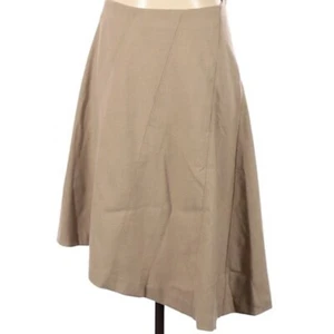 Banana Republic hellbrauner asymmetrischer Rock mit Schrägnaht knielang Größe XS 0 - Bild 1 von 7