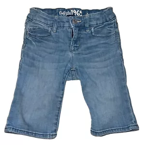 Gap Kids 1969 Girls Bermuda Jean Shorts Size 6 Light Wash Blue Denim - Picture 1 of 11