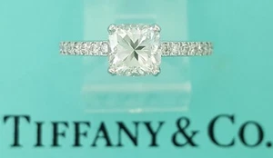 Tiffany & Co Novo Cushion Cut Diamond Engagement Ring 1.23 ct Rtl $15.5K - Picture 1 of 11