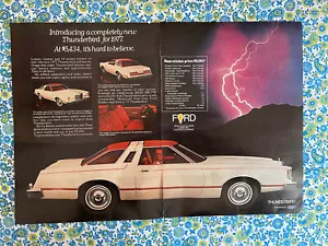 Vintage 1976 Print Ad Features The 1977 Ford Thunderbird - Picture 1 of 10