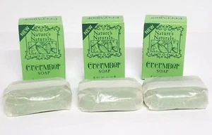 Jabón de pepino vintage Natures Naturals tez fina calidad 3 barras en caja nuevo de stock - Imagen 1 de 6